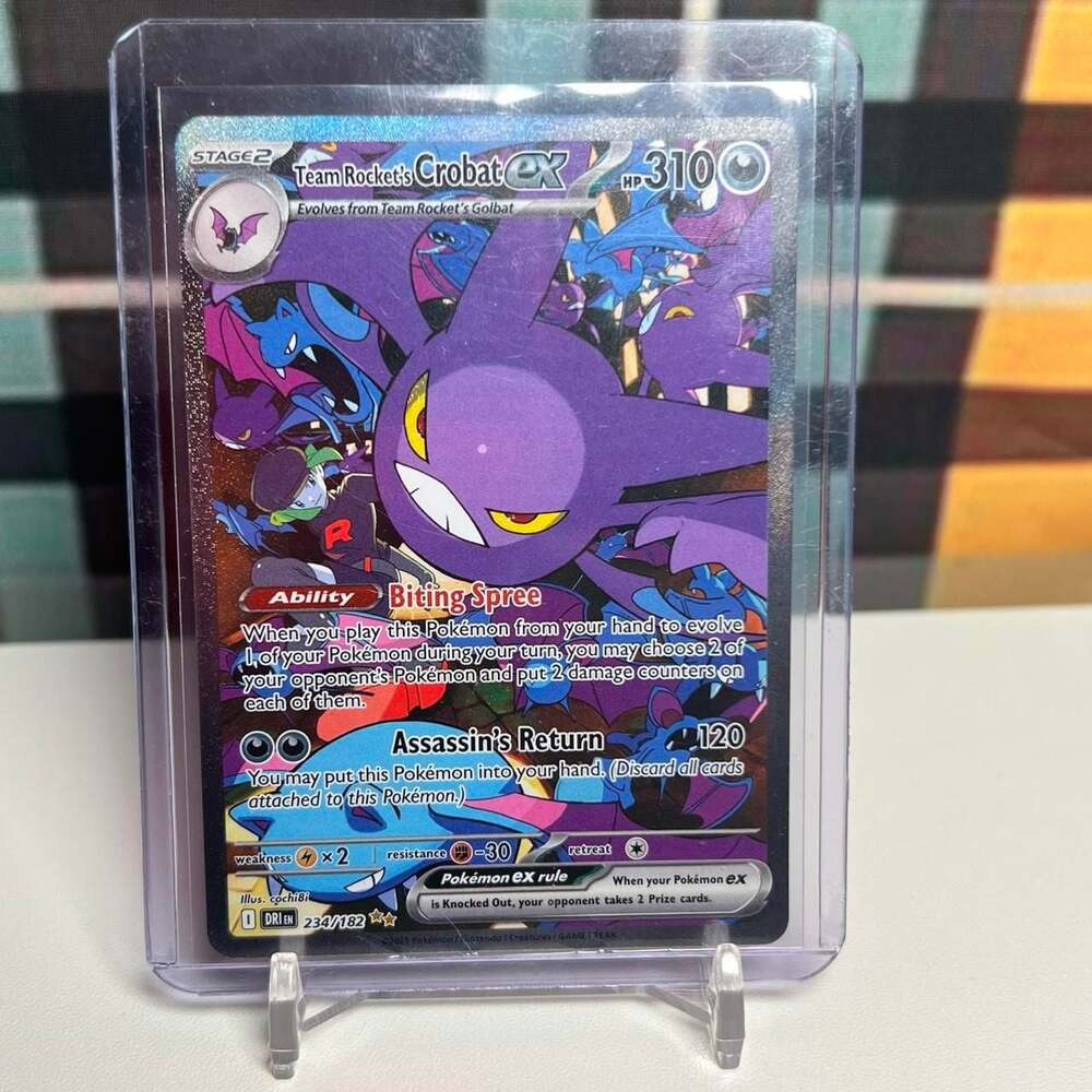 Pokémon TCG Team Rocket's Crobat EX 234/182 Special Illustration Rare